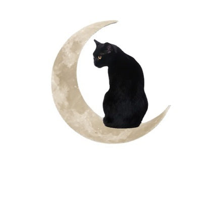 Bedroom Metal Wall Art Moon Cat Indoor And Outdoor Crafts Cat Decoration Wall Decoration