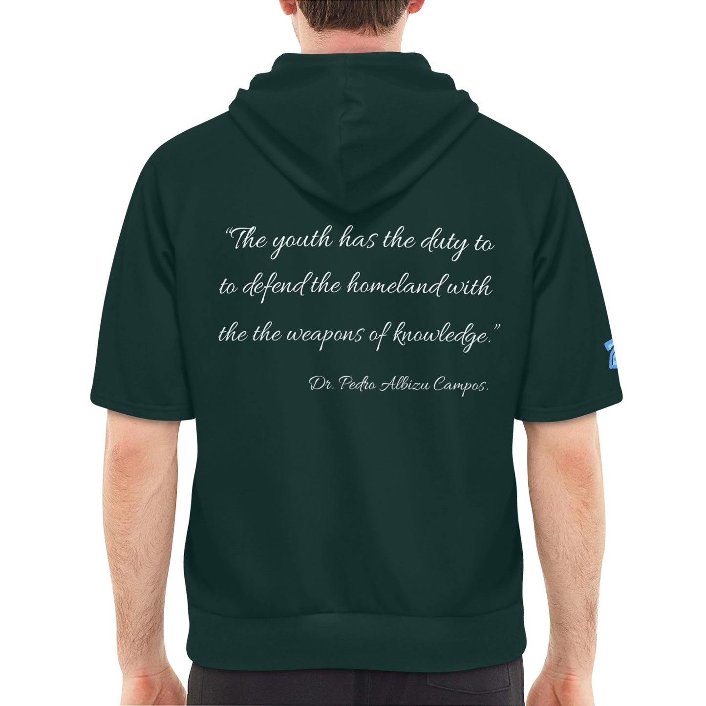 Dr. Pedro Albizu Campos Short Sleeve Fleece Hoodie