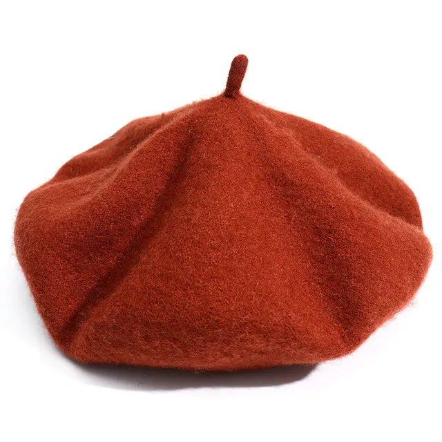 Wool Thick Berets Artist French Beret Women Painter Hat Girls Female Warm Walking Cap