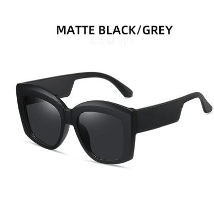Fashionable gray three-dimensional frame sunglasses