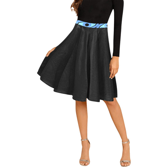 Badge of Pearls Pleated Midi Skirt