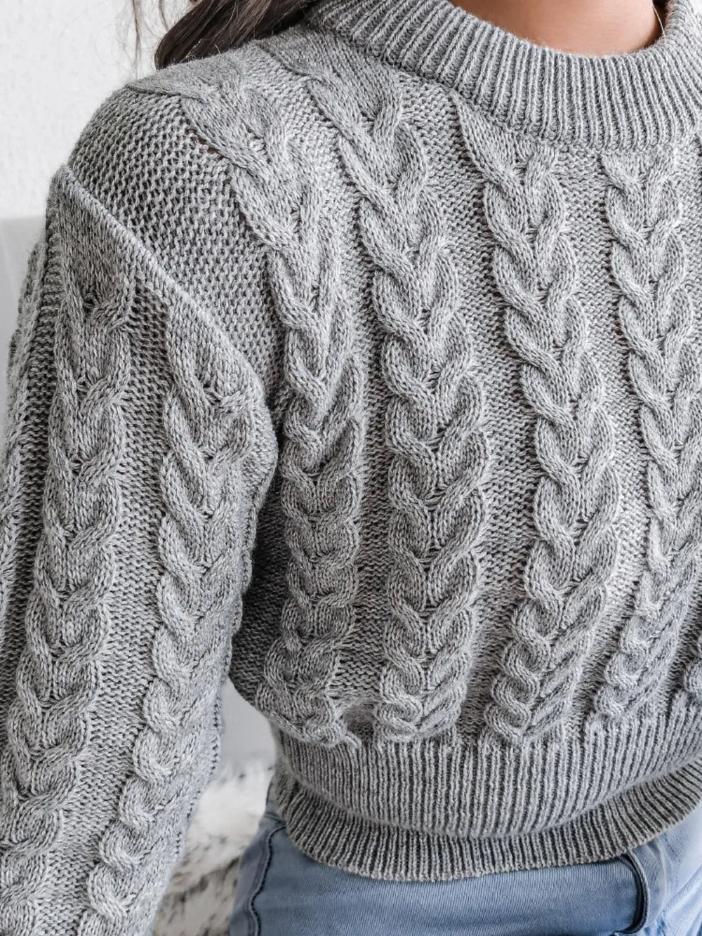 Fried Dough Twists waist closing knitting navel revealing sweater