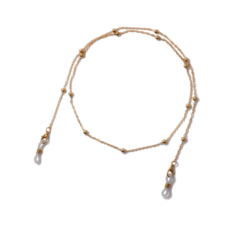 Dr. Poetry's Bead metal glasses chain mask chain women's sunglasses chain accessories non-slip dual use