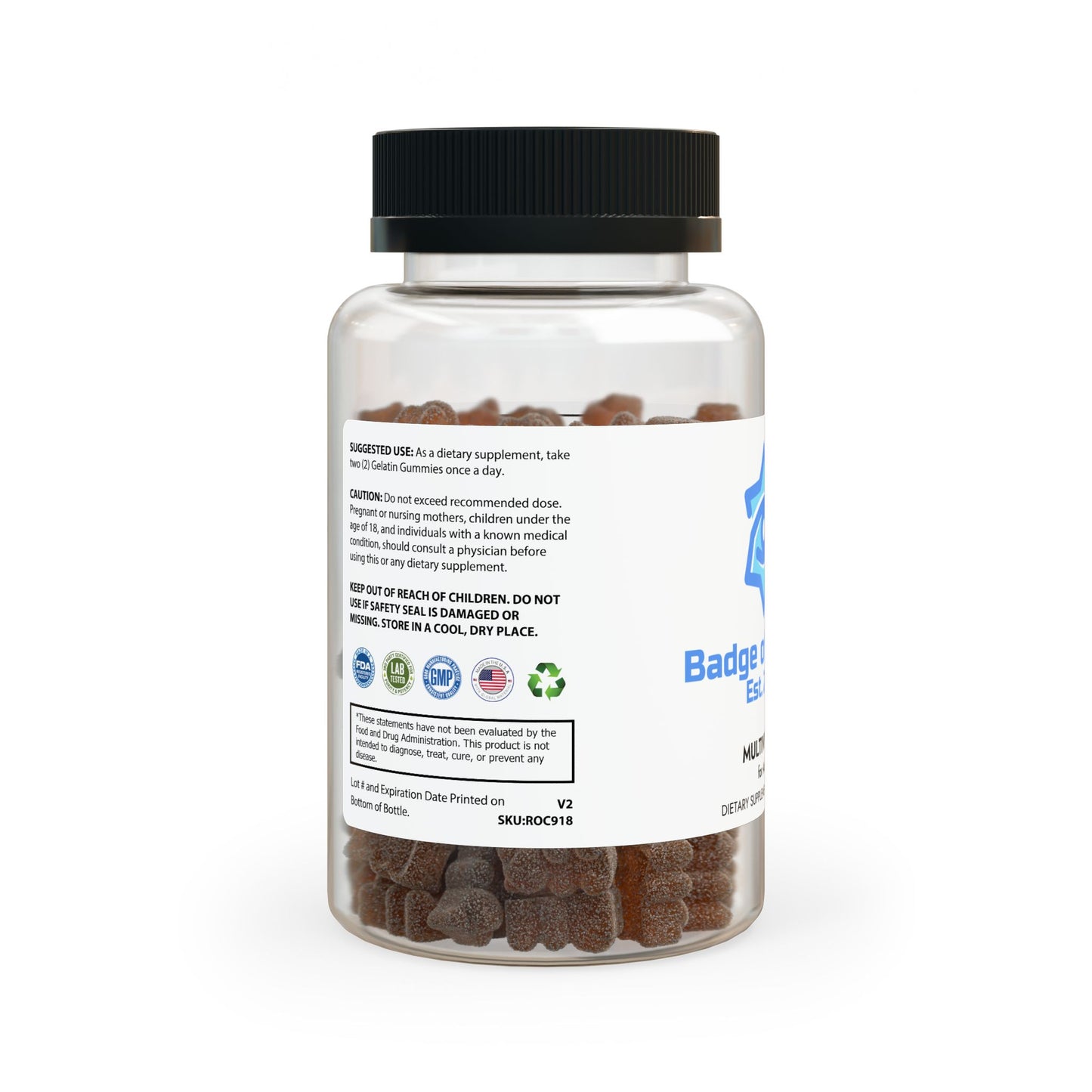 BADGE OF PEARLS Multivitamin Gummies for Adults (60 Gummies)
