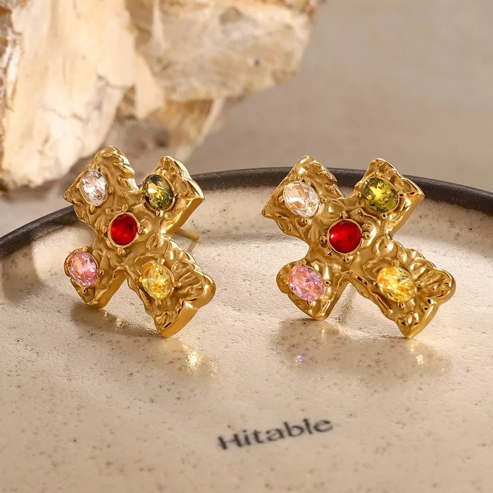 Jewelry niche high-end earrings made of titanium steel