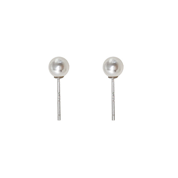 925 sterling silver pearl earrings with ear bone studs