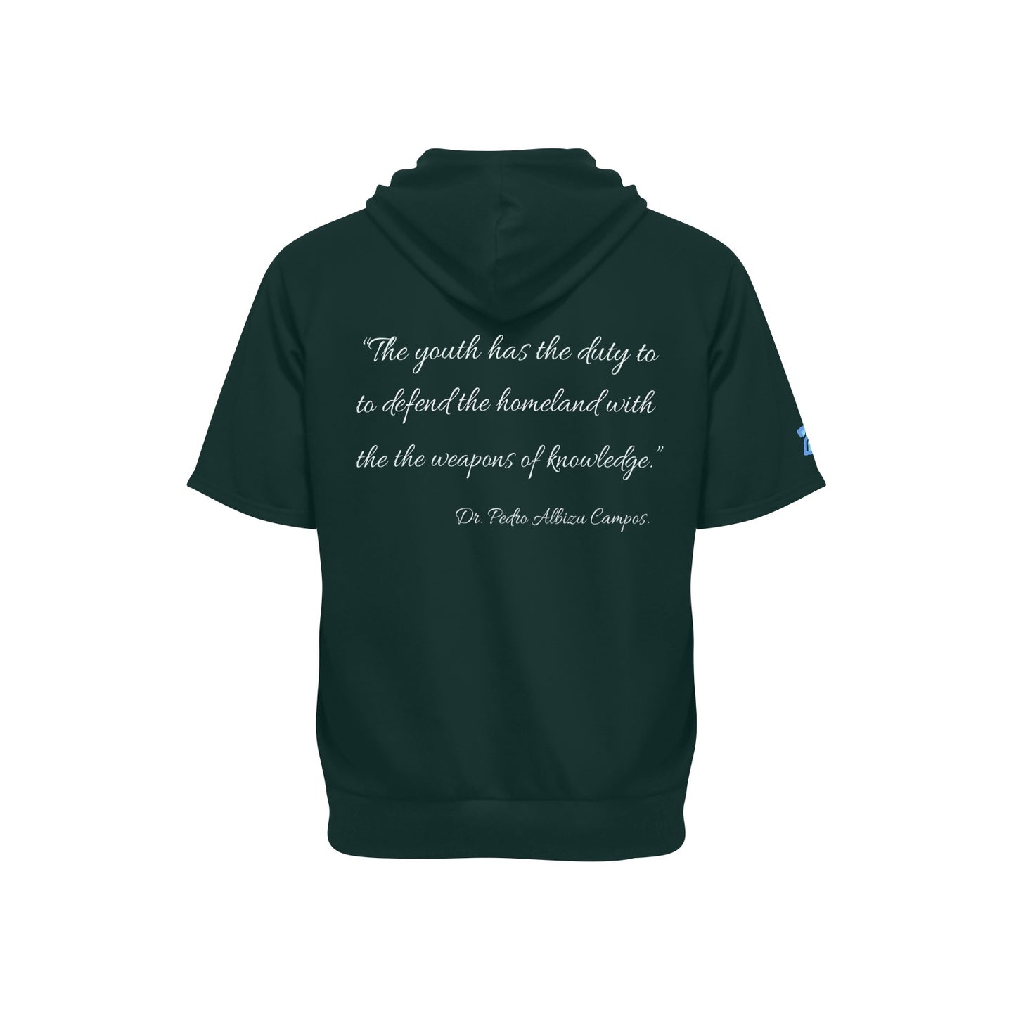 Dr. Pedro Albizu Campos Short Sleeve Fleece Hoodie