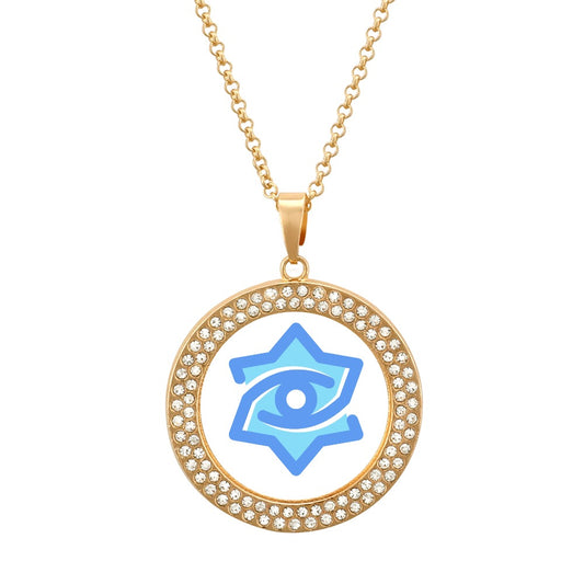 Badge of Pearls Multicolored diamond necklace