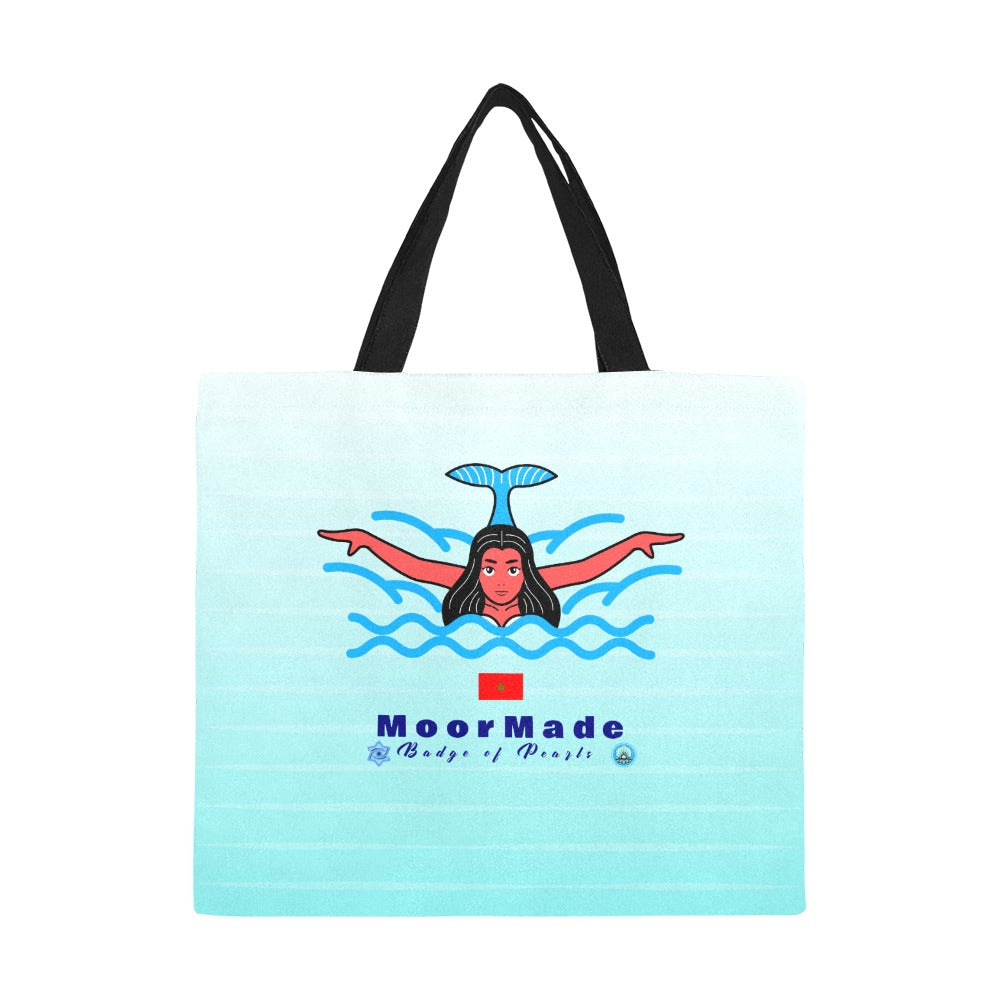 MoorMade Badge of Pearls Canvas Tote Bag(Large)