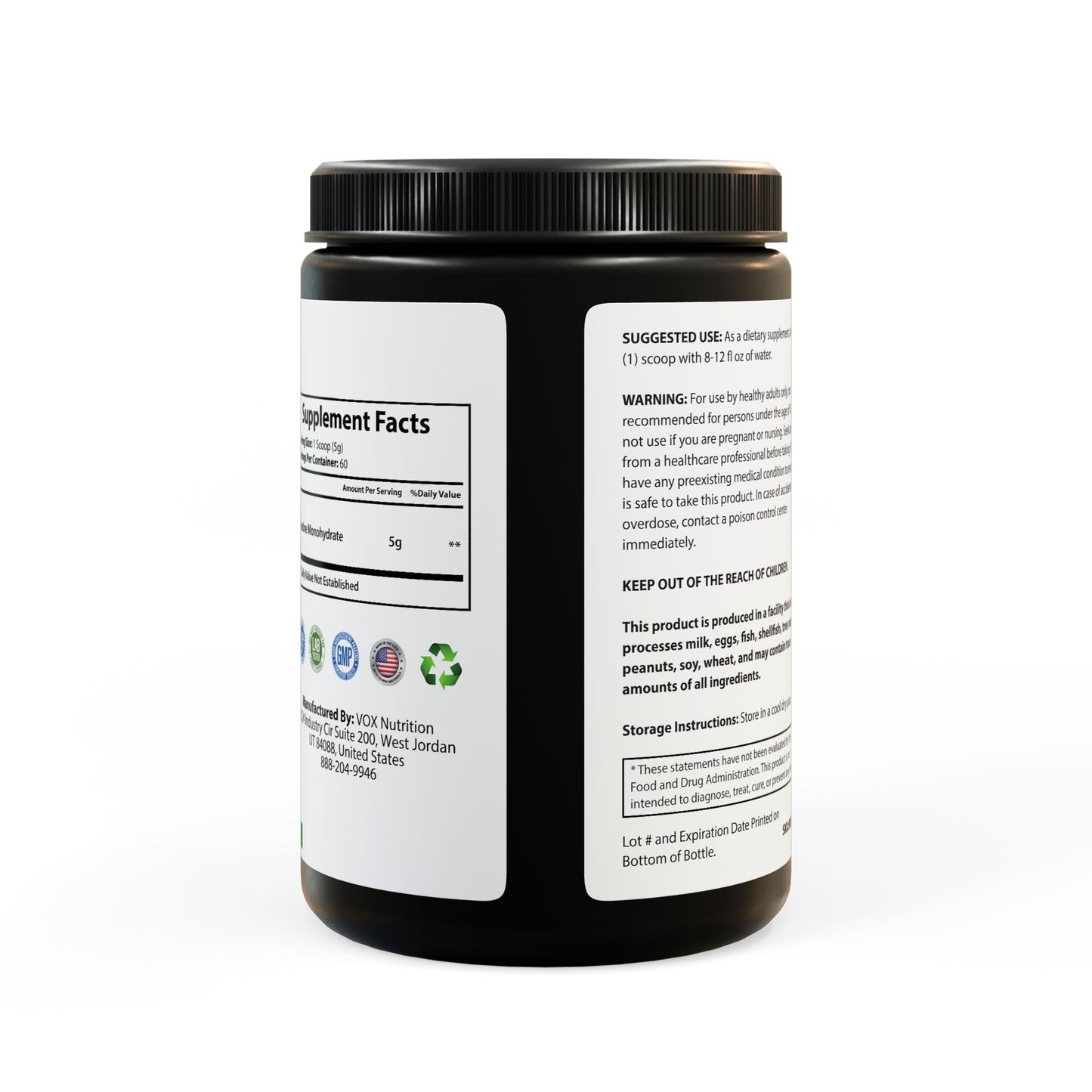 BADGE OF PEARLS Creatine Monohydrate Supplement (300g, 10.58oz)