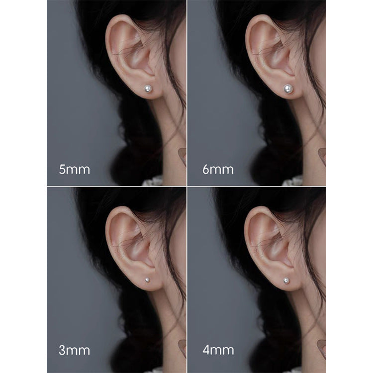925 sterling silver pearl earrings with ear bone studs