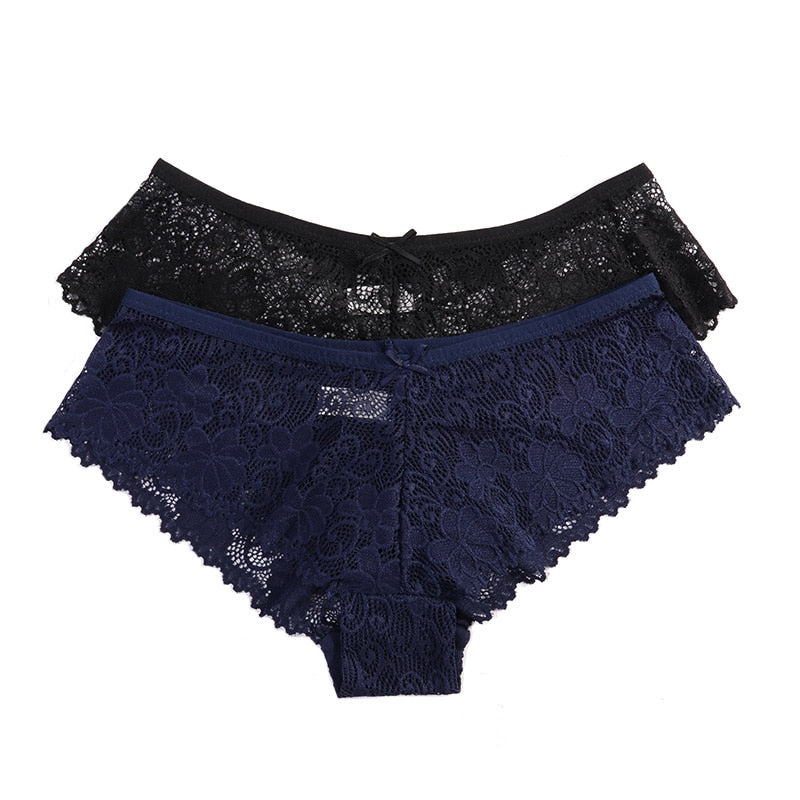 LA BELLA 3 Pcs Panties for Woman Underwear Sexy Lace Breathable Soft Lingerie Female Briefs Panty Sexy Transparent Women's Underpants
