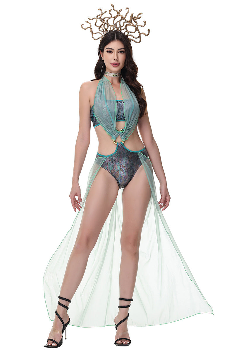 Halloween Egyptian Queen Witch Castle Witch Roman Lady Costume for Movie Photography and Performance