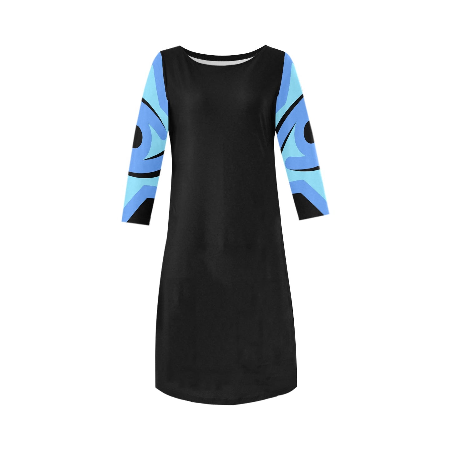 Badge of Pearls Loose Round Neck Dress