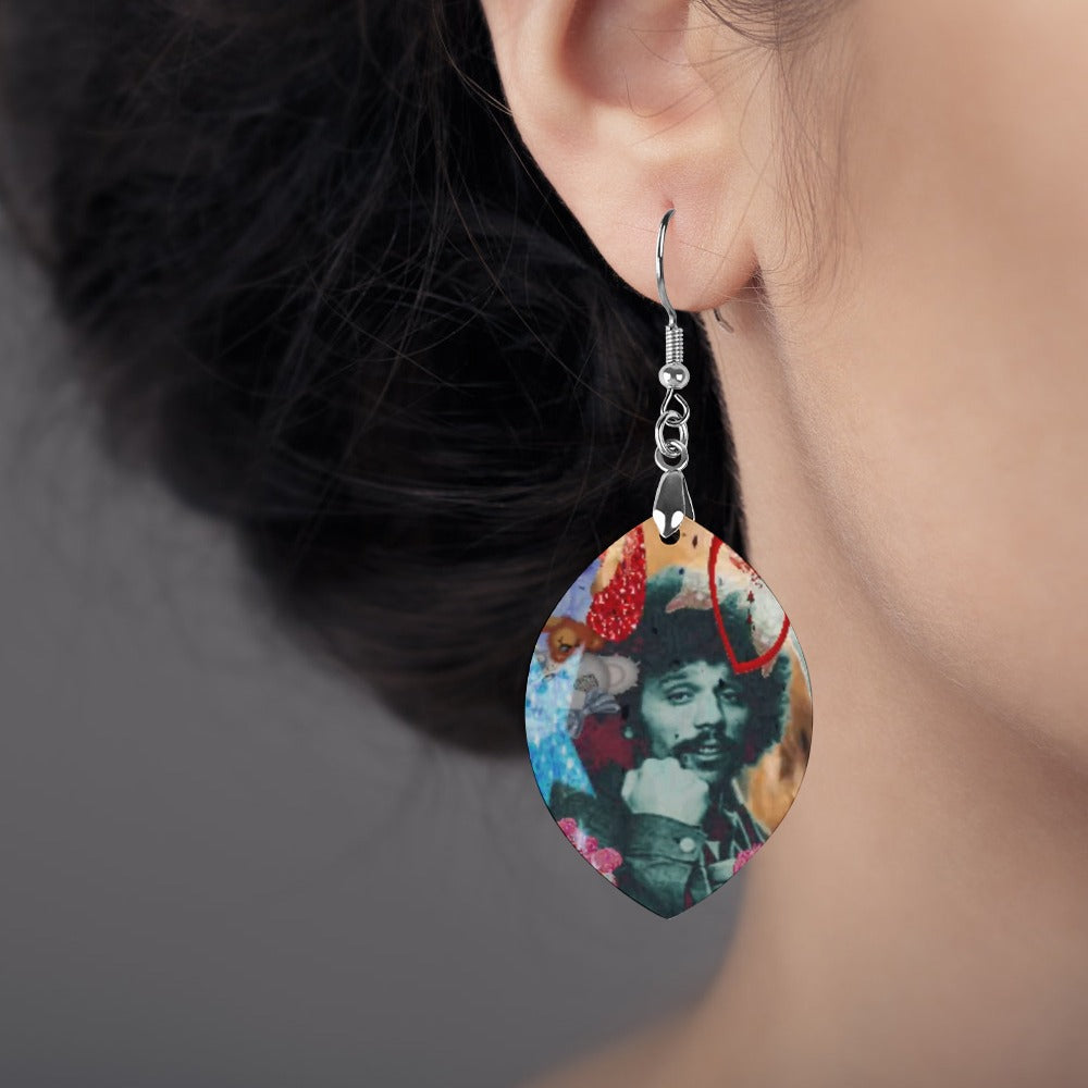 Miguel Piñero Wooden earrings