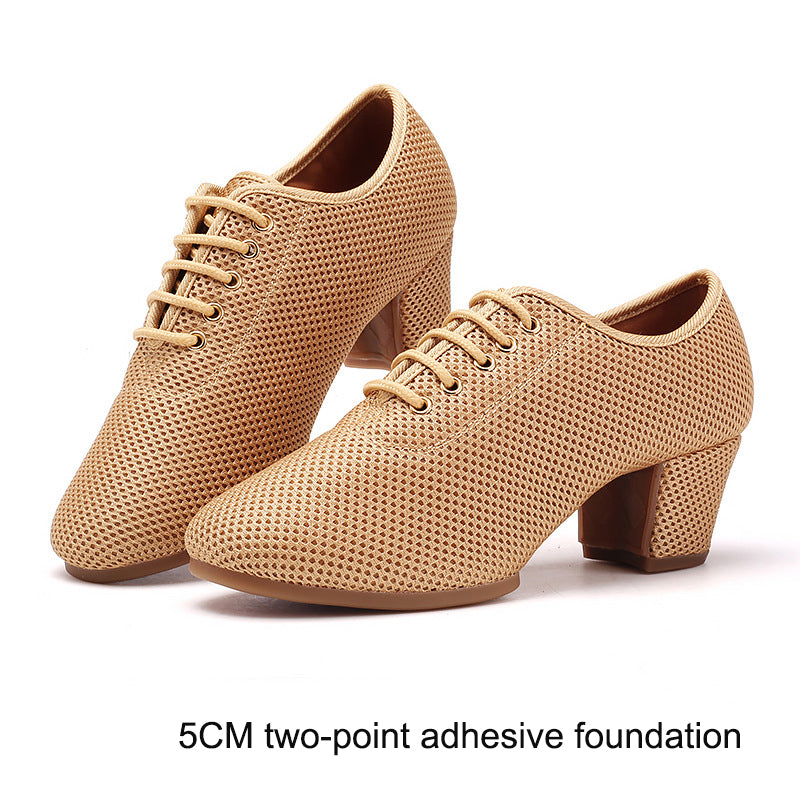 Latin dance shoes women's dance shoes soft soled dance shoes adult mid heeled teacher shoes square dance shoes summer shoes