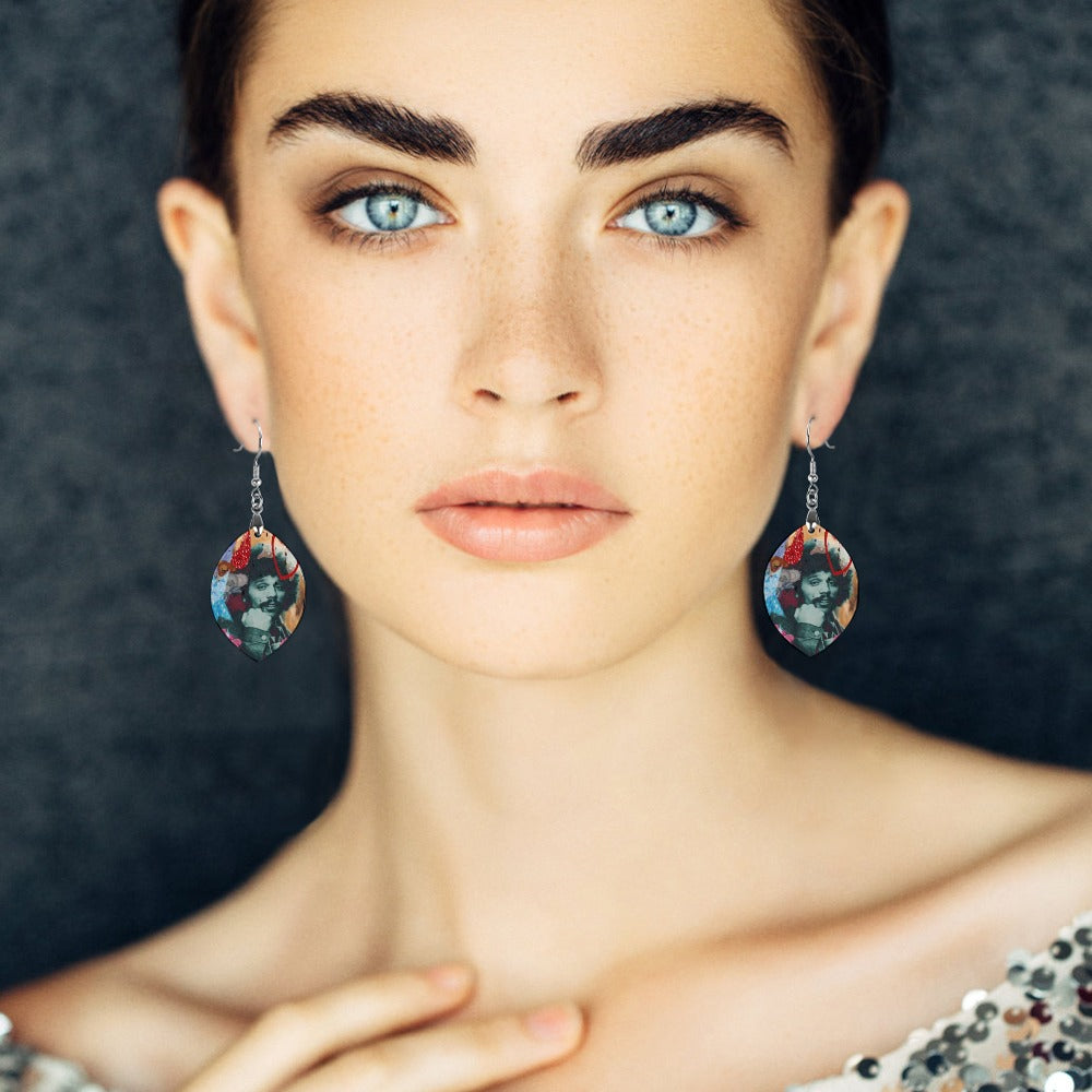 Miguel Piñero Wooden earrings