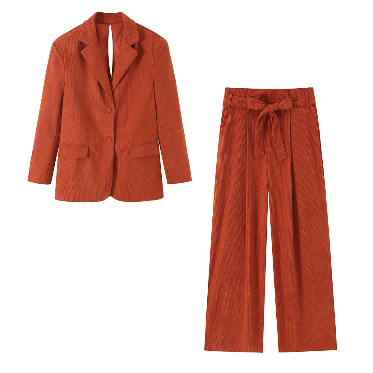 Corduroy suit+pants set for women