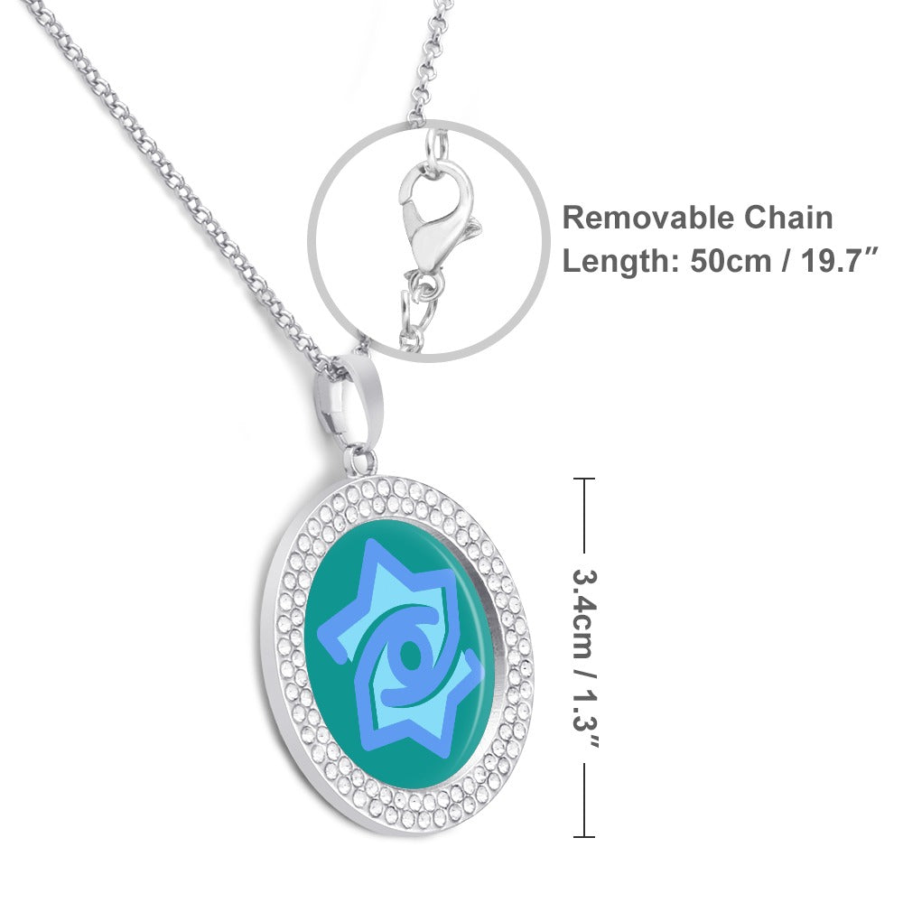Badge of Pearls Multicolored diamond necklace
