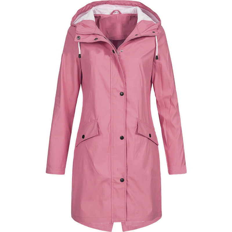 New autumn and winter collection of assault jackets outdoor hiking jackets medium to long women's windbreakers