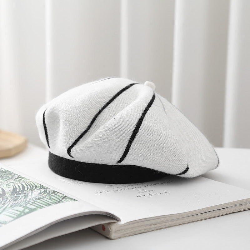 Women Berets For Autumn Winter White French Artist Hat Vintage Girls Painter Hats Beret Femme Female Warm Cap