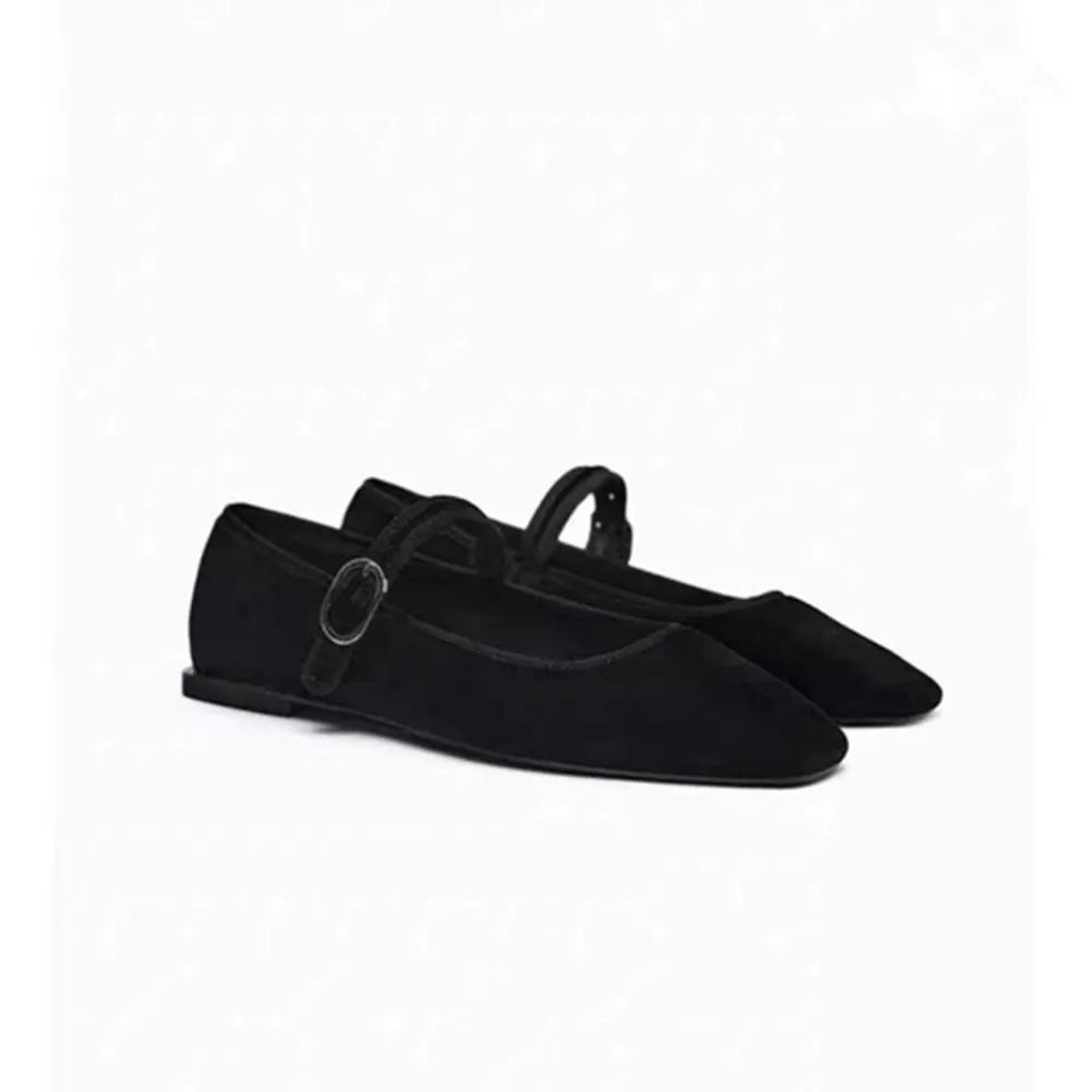 Square Toe Flat Slip-Ons
