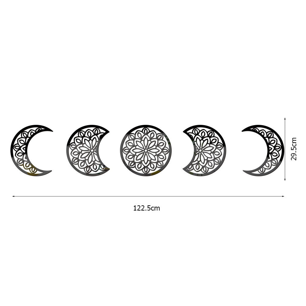 3D Stereoscopic Moon Phase Change Acrylic Mirror Surface Sticker Home Decoration Self-Adhesive Wall Sticker