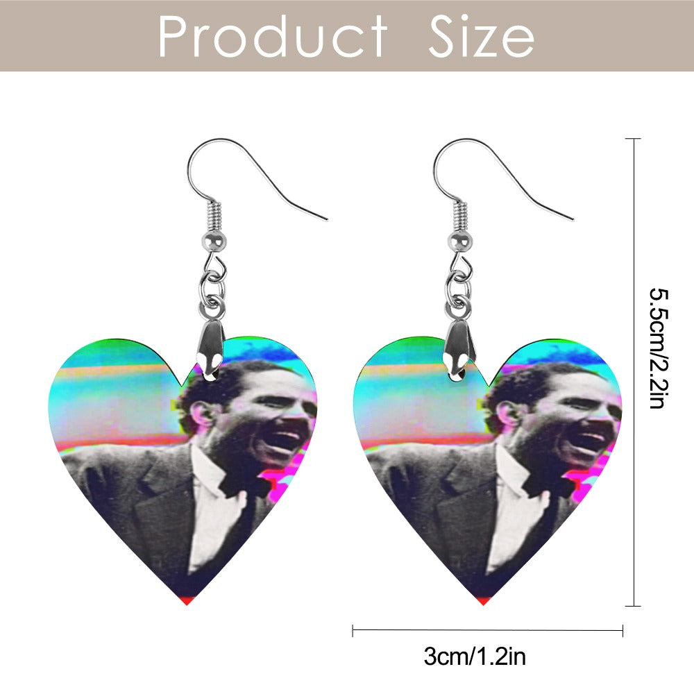 Dr. Pedro Albizu Campos Wooden earrings