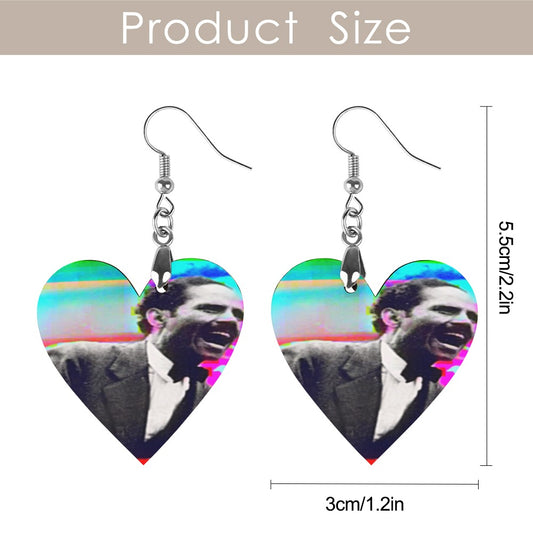 Dr. Pedro Albizu Campos Wooden earrings