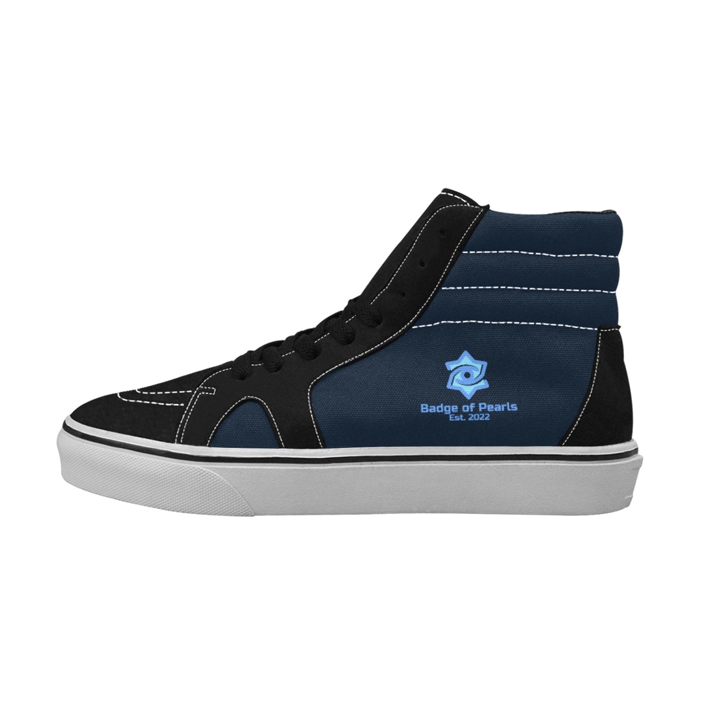 Badge of Pearls Women's High Top Canvas Shoes