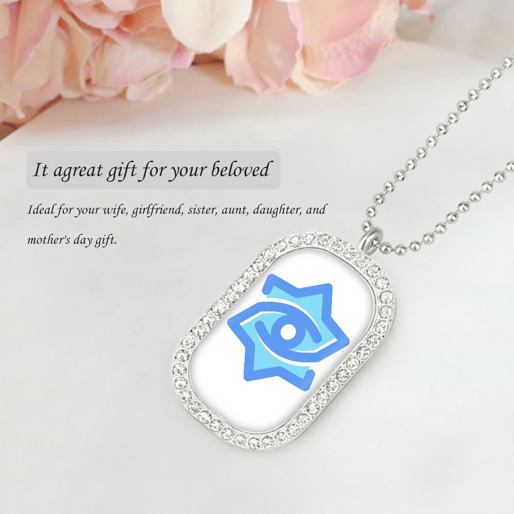 White Badge of Pearls Necklace