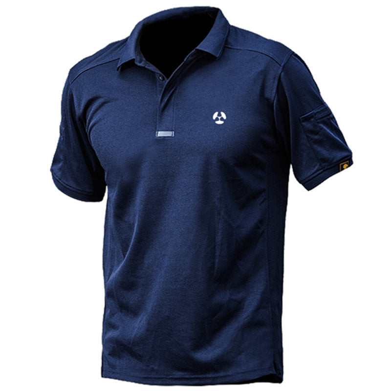 AGENT ACEVEDO 34815 Consul collar short sleeved multifunctional quick drying outdoor men's sports sweat wicking quick drying clothes elastic tactical T-shirt