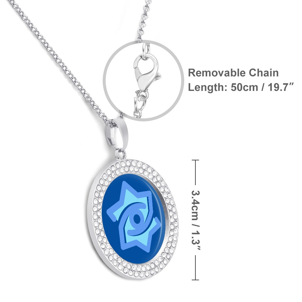 Blue Badge of Pearls Multicolored diamond necklace