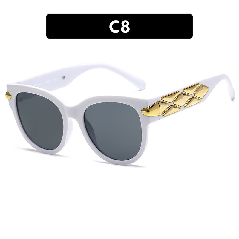 Large frame cat eye sunglasses, new fashionable and personalized sunglasses, photo sunglasses
