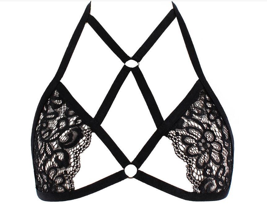 LA BELLA Fashionable European and American sexy lingerie lace strap hanging neck bra
