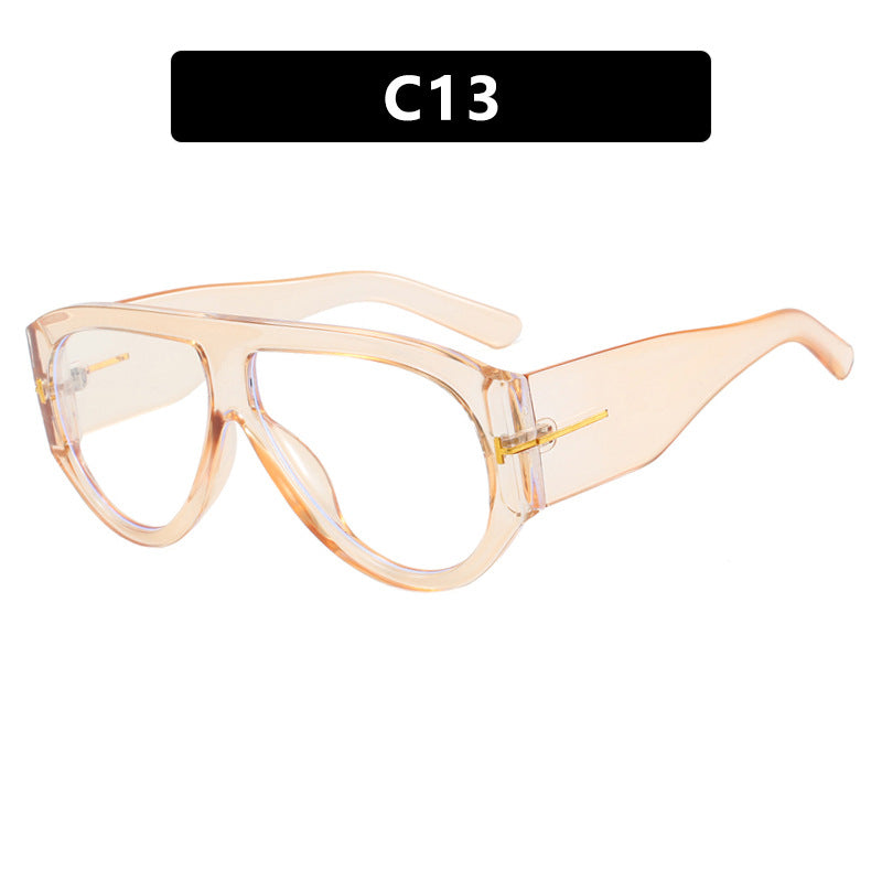 T-shaped large frame sunglasses, pilot's toad fashion cross-border sunglasses, personalized women's sunglasses
