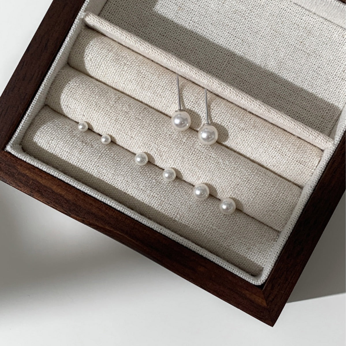 925 sterling silver pearl earrings with ear bone studs