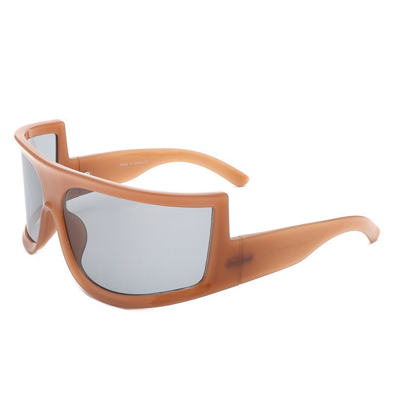 New Cross Mirror Personalized Fashion Sunglasses Large Frame Riding and Traveling Universal Sunglasses