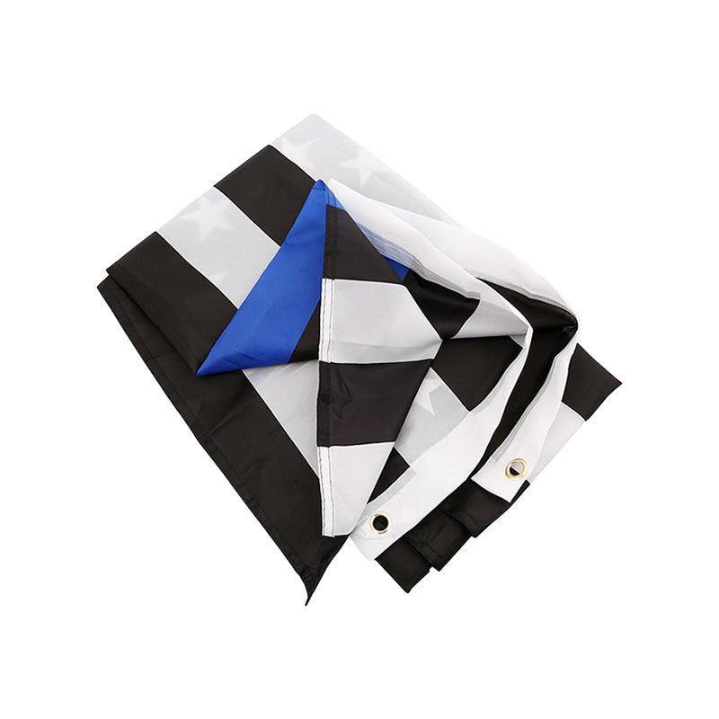AGENT ACEVEDO 34815 90*150cm USA Police Flags Thin American National Banner White And Blue Stars Printed Strip with Brass Grommets