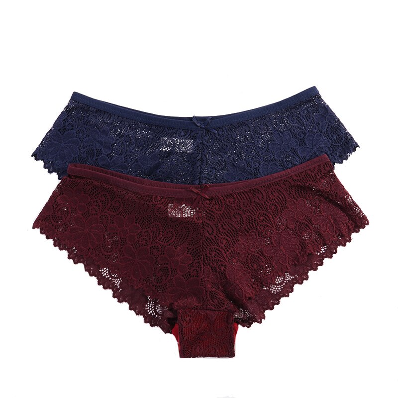 LA BELLA 3 Pcs Panties for Woman Underwear Sexy Lace Breathable Soft Lingerie Female Briefs Panty Sexy Transparent Women's Underpants