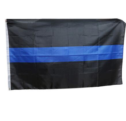 AGENT ACEVEDO 34815 90*150cm USA Police Flags Thin American National Banner White And Blue Stars Printed Strip with Brass Grommets