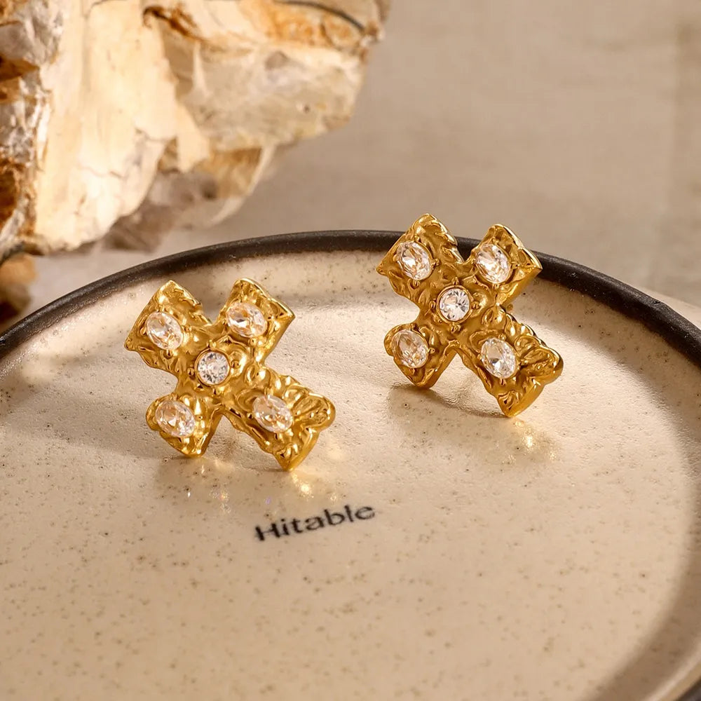 Jewelry niche high-end earrings made of titanium steel
