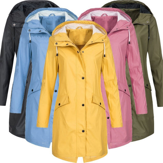 New autumn and winter collection of assault jackets outdoor hiking jackets medium to long women's windbreakers