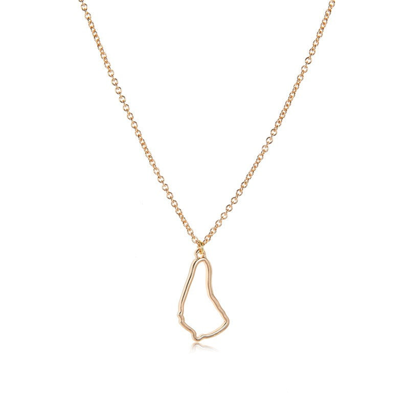 African Ireland Syria Jamaica Israel Nigeria Puerto Rico US France National Map Necklace