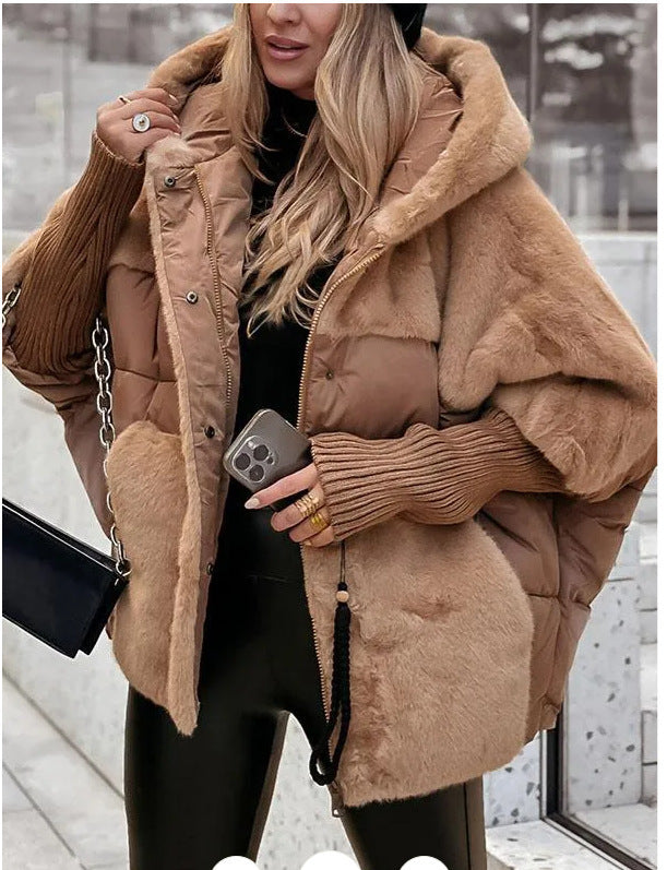 Loose fitting down cotton jacket for women in autumn and winter