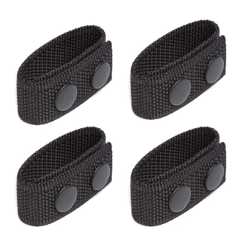 AGENT ACEVEDO 34815 4Pcs/Set Tactical Belt Buckle Police Military Accessory Double Snaps Nylon Tactical Belt Loop Holder Keeper
