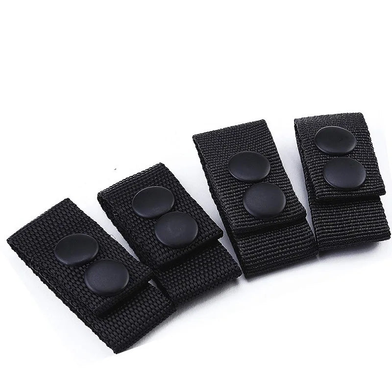 AGENT ACEVEDO 34815 4Pcs/Set Tactical Belt Buckle Police Military Accessory Double Snaps Nylon Tactical Belt Loop Holder Keeper