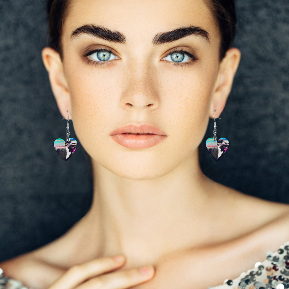 Dr. Pedro Albizu Campos Wooden earrings