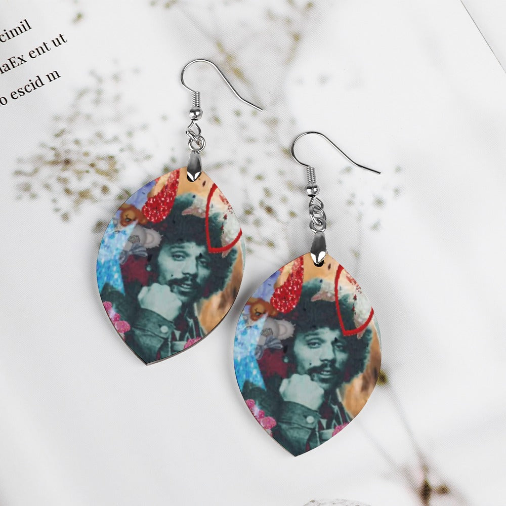 Miguel Piñero Wooden earrings
