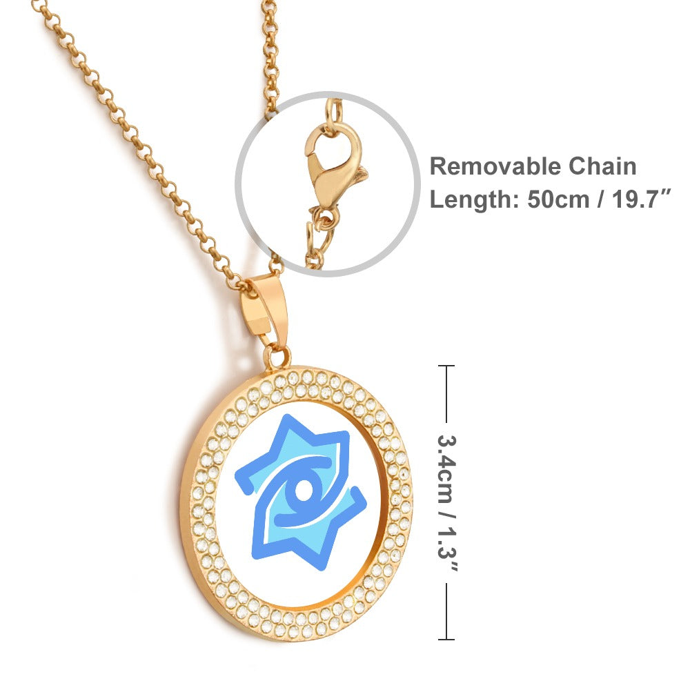 Badge of Pearls Multicolored diamond necklace